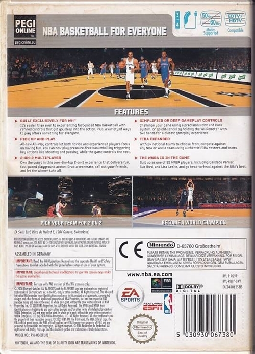 NBA Live 09 All-Play - Wii (B Grade) (Genbrug)